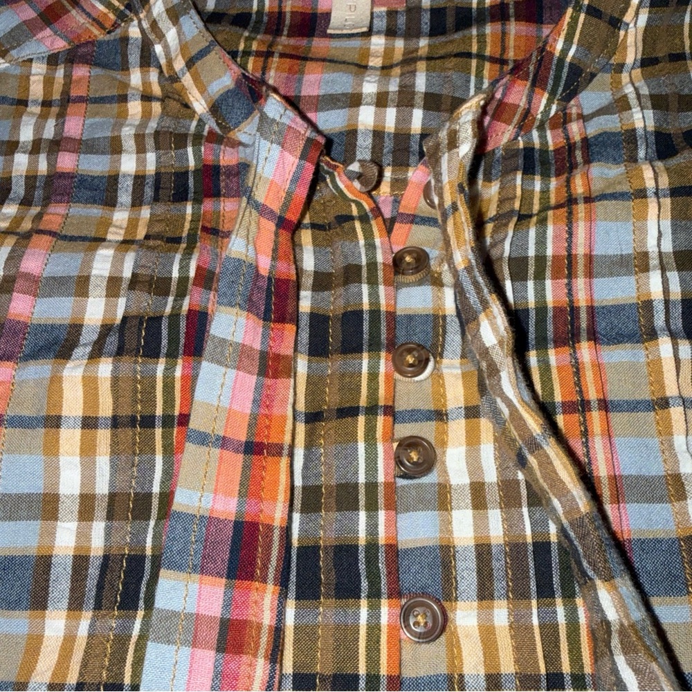 Anthropologie Pilcro Blusa Plaid ButtonDown Shirt Small‎ Sold Out - Picture 5 of 16